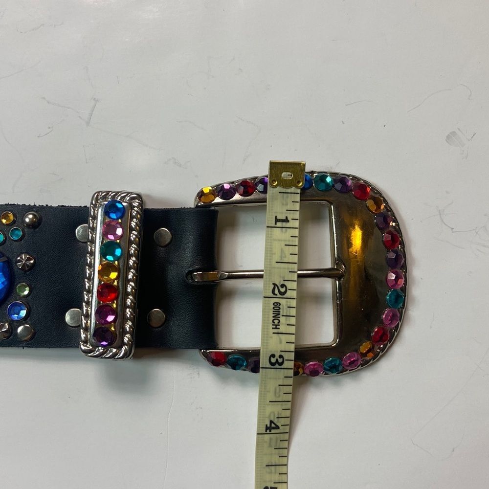 Cowboy C 1989 Alamo Design R Rhinestone  Unixes Belt One Size - Picture 12 of 16